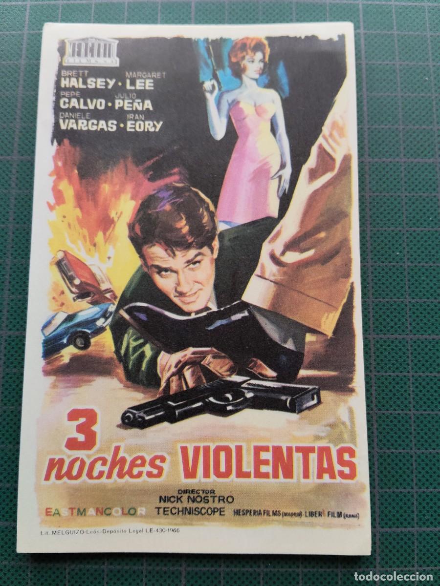 Cine: PROGRAMA DE MANO: 3 NOCHES VIOLENTAS - Foto 1