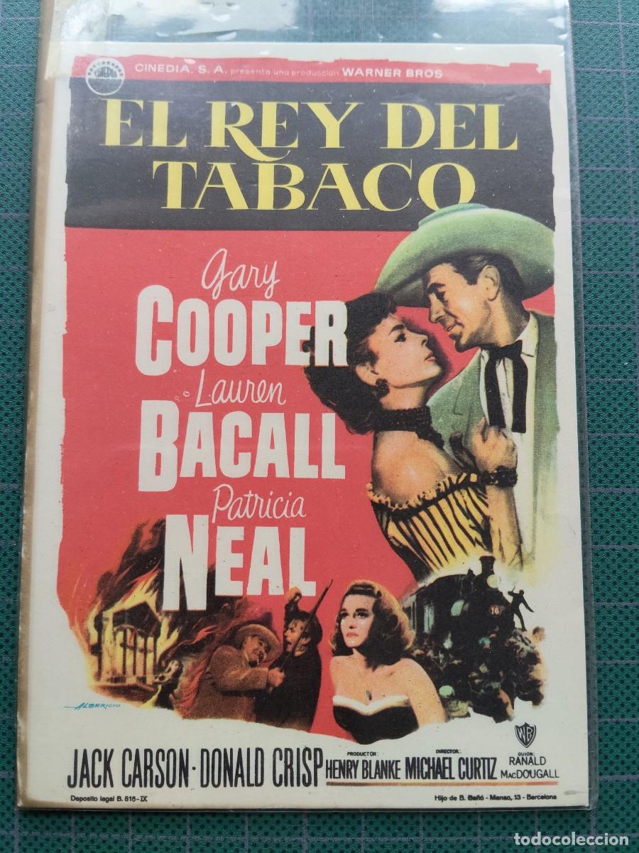 Cine: PROGRAMA DE MANO: EL REY DEL TABACO: GARY COOPER - LAUREN BACALL - Foto 1