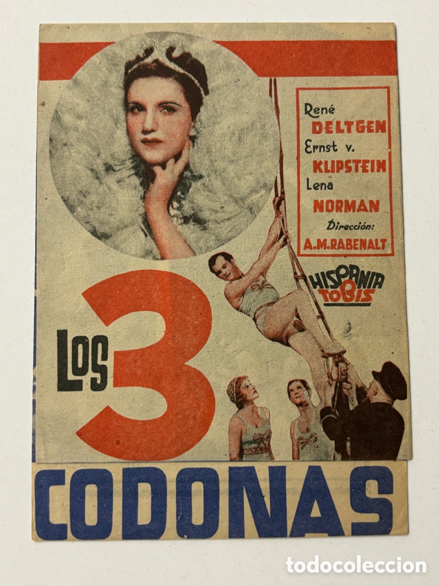 Cine: Programa los 3 codonas Ren&eacute; Deltgen con publicidad teatro Buenos Aires A21 - Foto 1