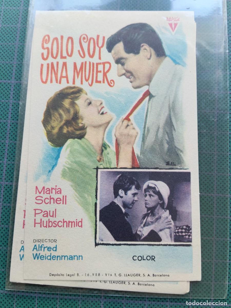 Cine: PROGRAMA DE MANO: SOLO SOY UNA MUJER: MARIA SCHELL - Foto 1