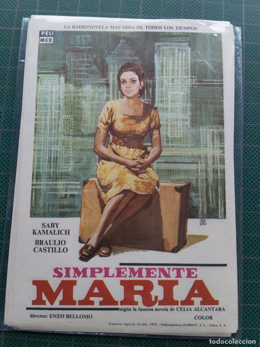 Cine: PROGRAMA DE MANO: SIMPLEMENTE MARIA: SABY KAMALICH - Foto 1
