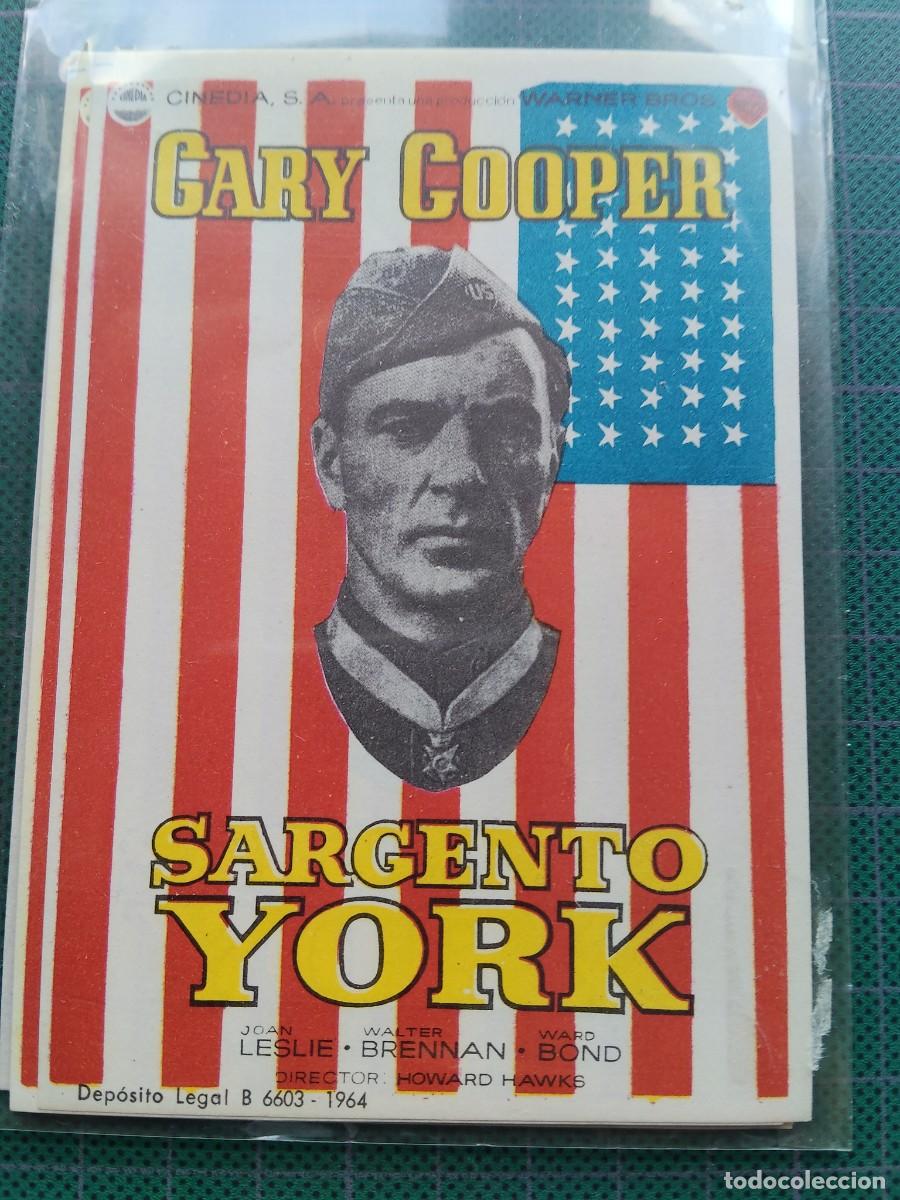 Cine: PROGRAMA DE MANO: SARGENTO YORK: GARY COOPER - Foto 1