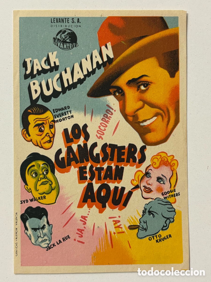 Cine: Programa los gangsters est&aacute;n aqu&iacute; jack Buchanan A21 - Foto 1