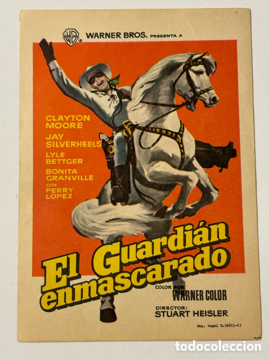 Cine: Programa el guardi&aacute;n enmascarado clayton Moore A21 - Foto 1