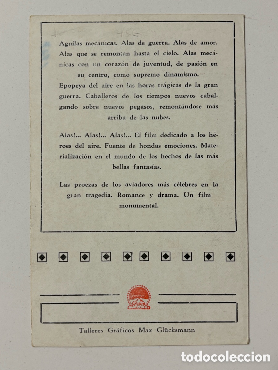 Cine: Programa uruguayo Alas claraBow Gary Cooper A21 - Foto 3