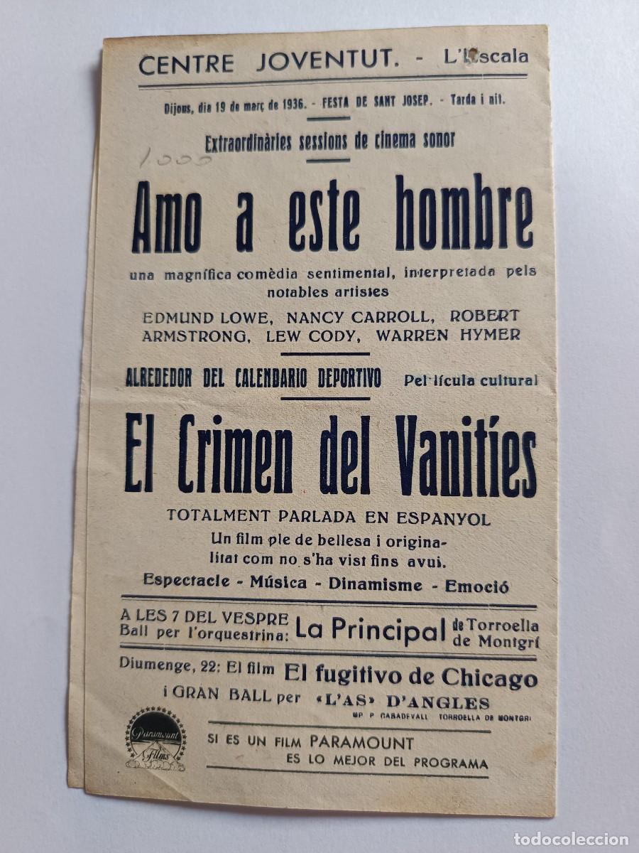 Cine: PROGRAMA DE CINE EL CRIMEN DEL VANITIES VICTOR MCLAGLEN - Foto 2