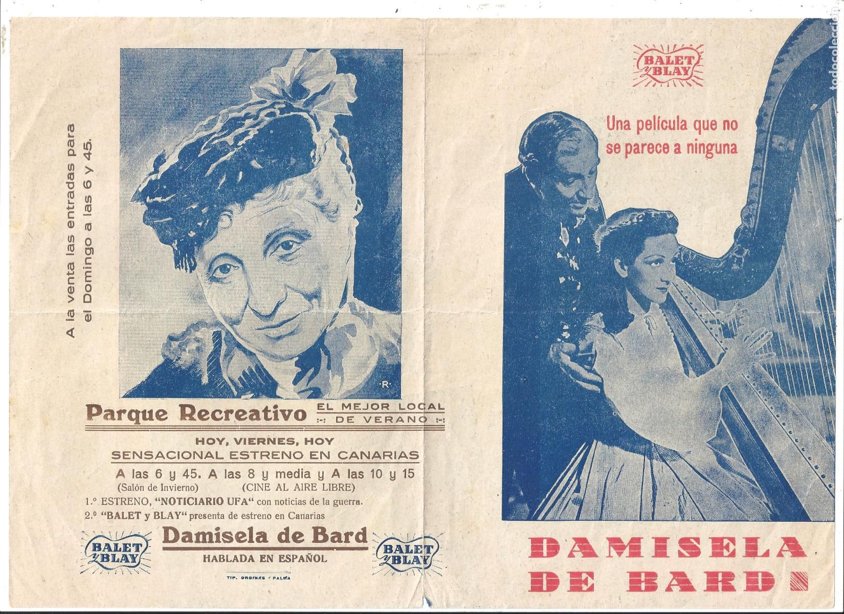 Cine: PTCC 816 DAMISELA DE BARD PROGRAMA DOBLE BALET Y BLAY EMMA GRAMATICA - Foto 1