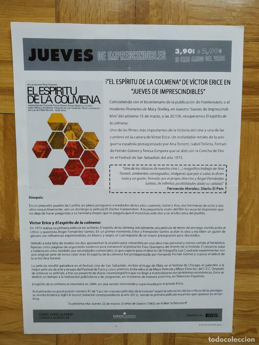 Cine: PROGRAMA CINE EL ESPIRITU DE LA COLMENA VER FOTOS - Foto 1