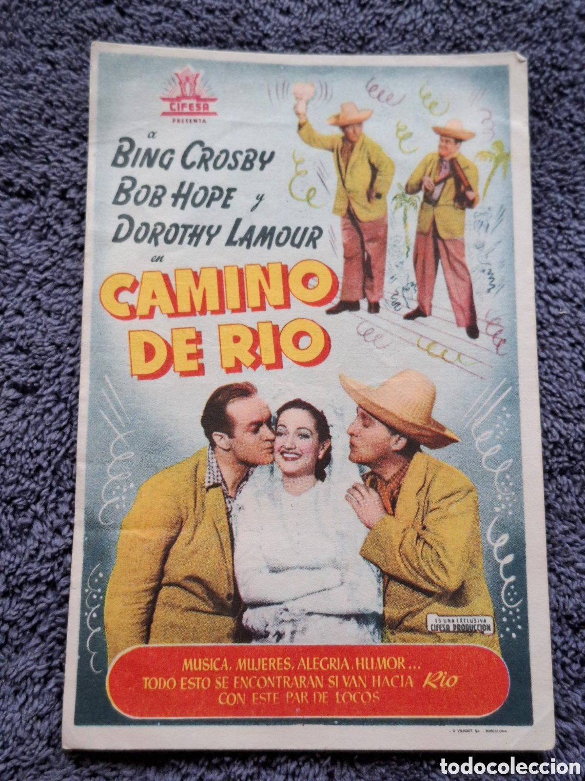 Cine: P3. Camino De R&iacute;o, Trasera Sin Imprimir. - Foto 1