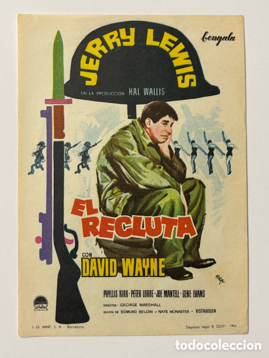 Cine: Programa el recluta Jerry lewis A21 - Foto 1