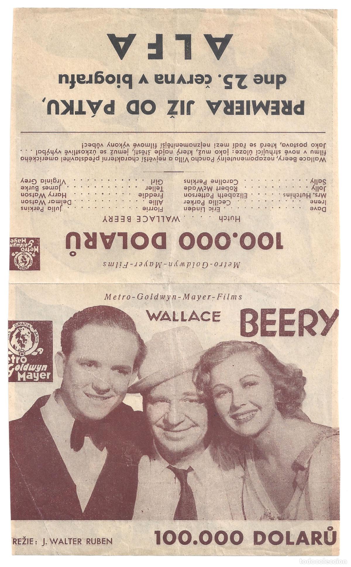 Cine: PTCC 818 OLD HUTCH PROGRAMA DOBLE CHECO MGM WALLACE BEERY - Foto 1