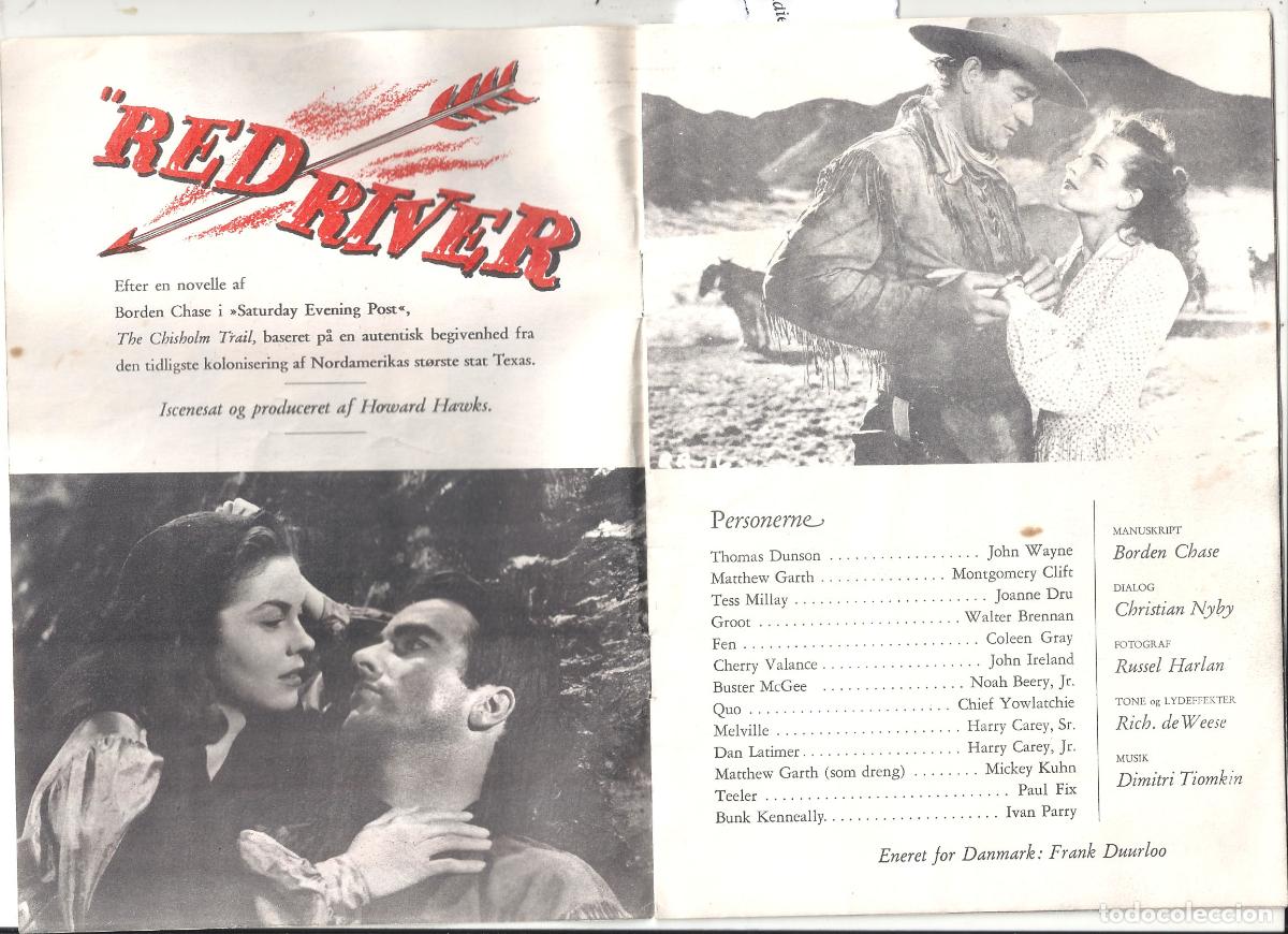 Cine: PTCC 818 RIO ROJO PROGRAMA LIBRITO DANES JOHN WAYNE MONTGOMERY CLIFT - Foto 6