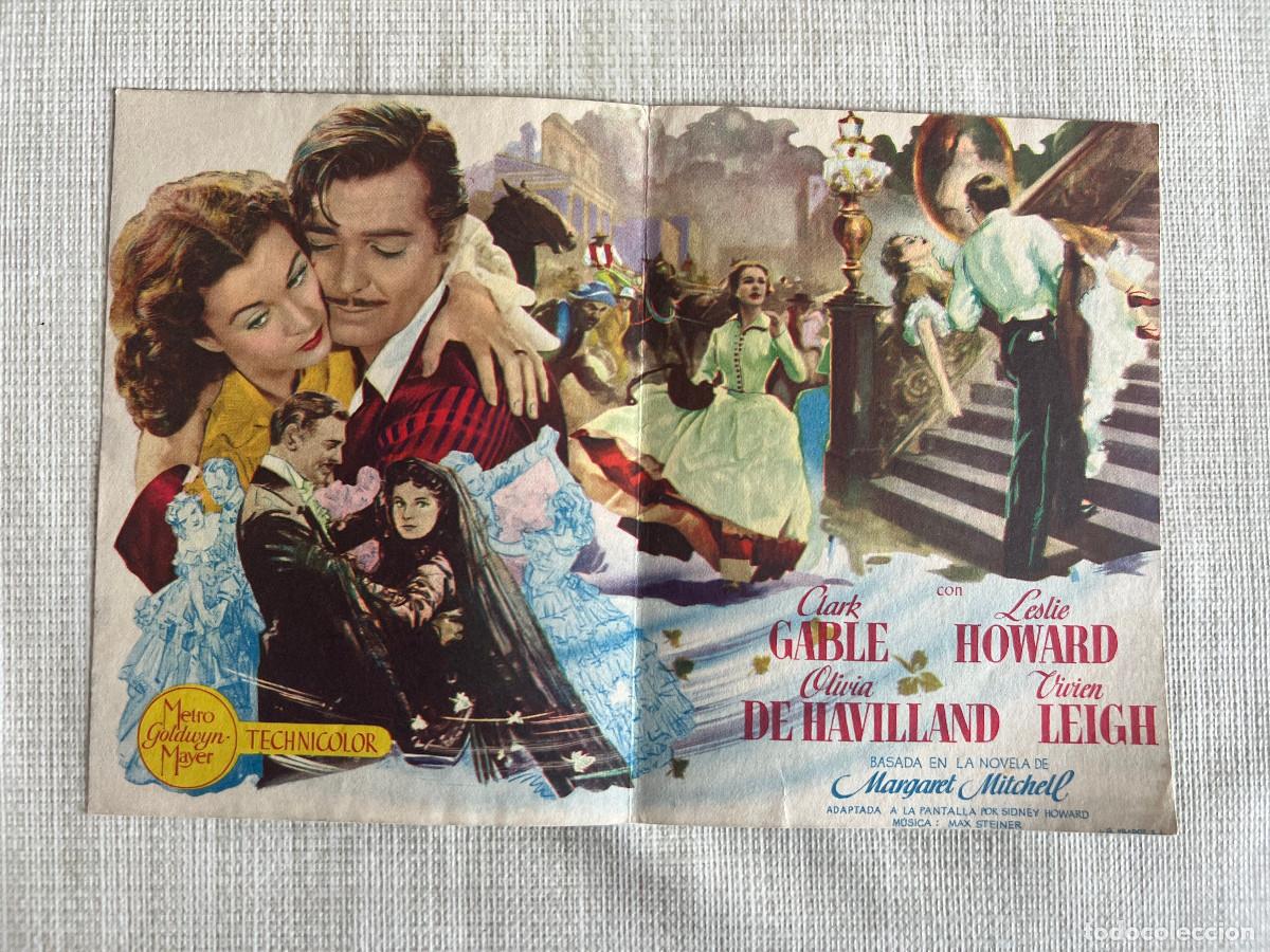 Cine: LO QUE EL VIENTO SE LLEV&Oacute;. Programa doble. Clark Gable. Vivien Leigh - Foto 2
