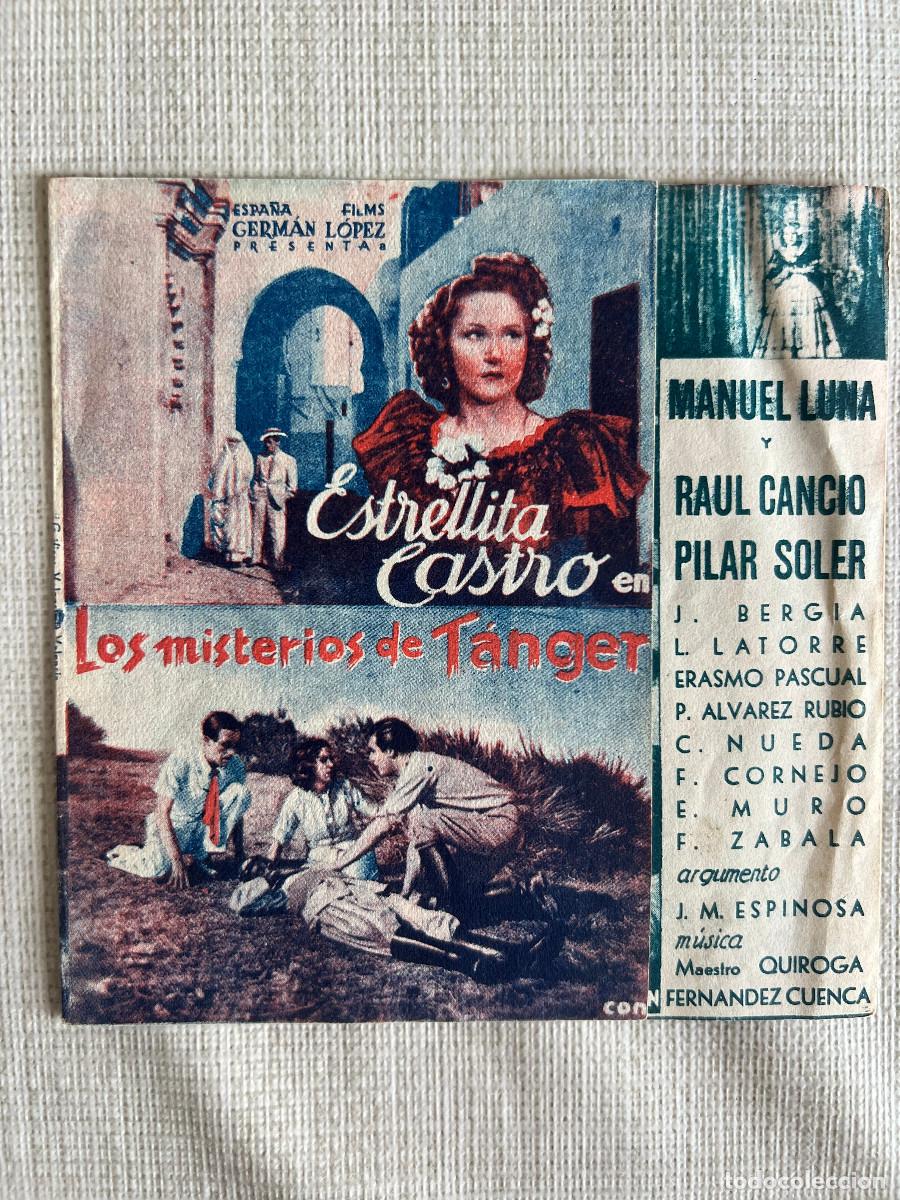 Cine: LOS MISTERIOS DE T&Aacute;NGER. Programa de mano. Estrellita Castro - Foto 1