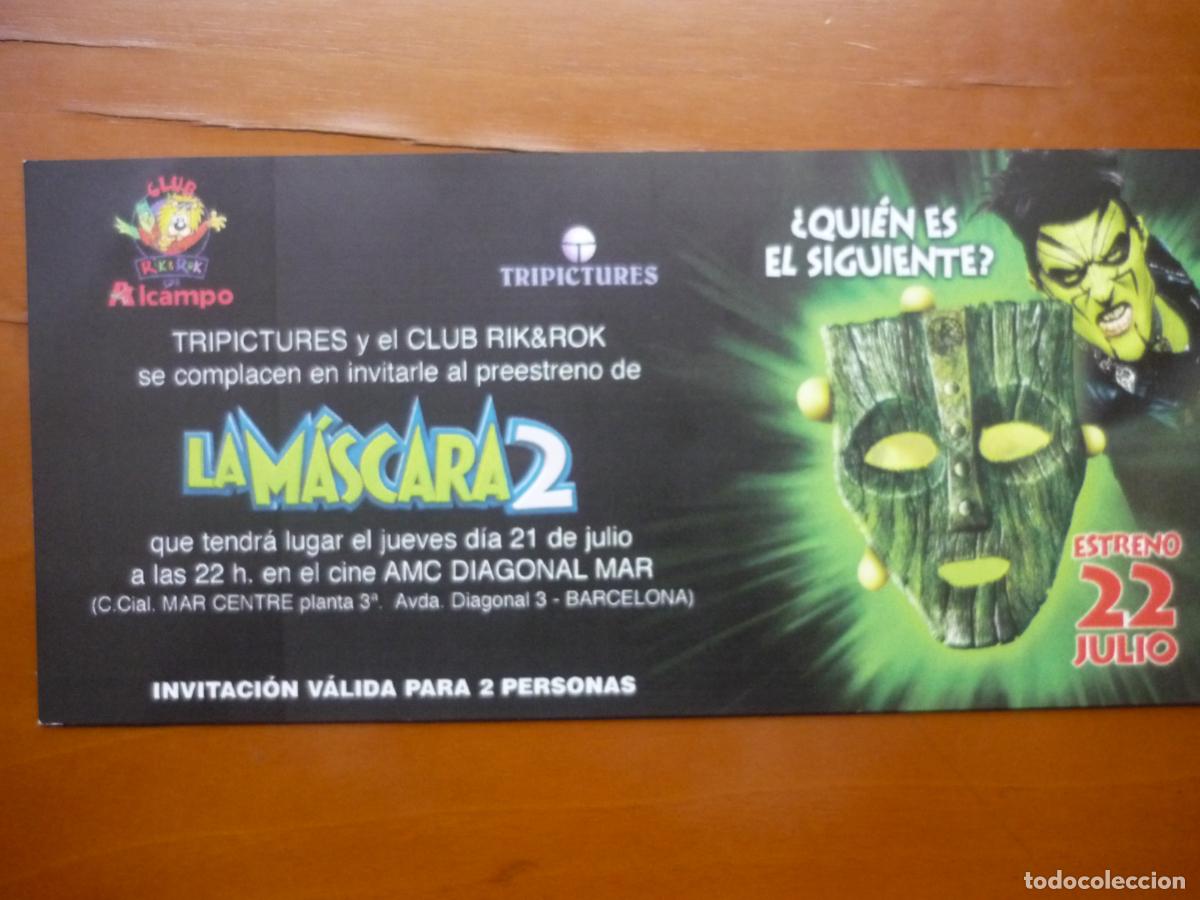 Cine: la mascara 2 - folleto mano invitacion preestreno - Alan Cumming Traylor Howard