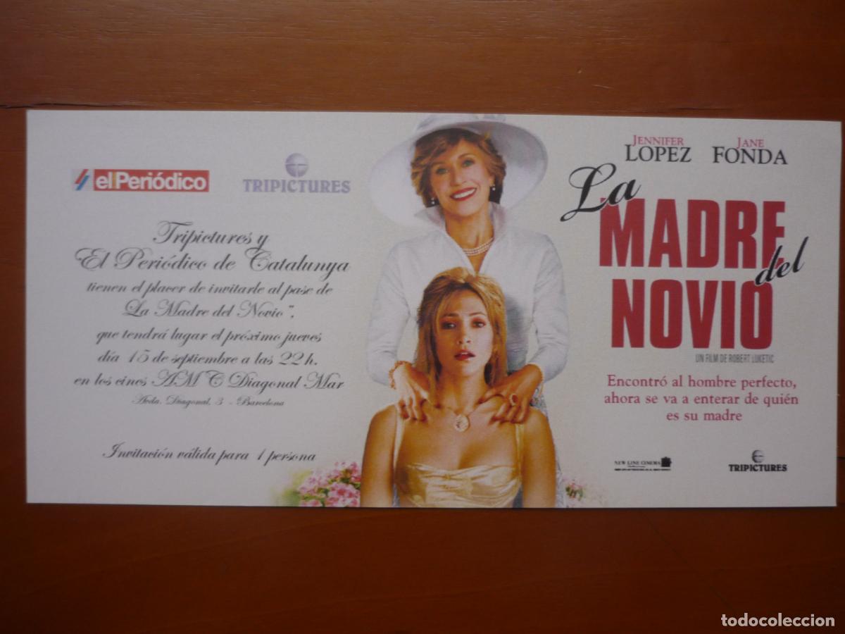 Cine: la madre del novio - folleto mano invitacion preestreno - jennifer lopez jane fonda