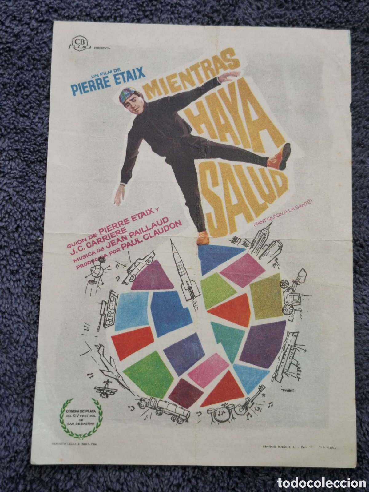 Flyers Publicitaires de Films Anciens: P4. Mientras Haya Salud, Impreso Detr&aacute;s - Principal Cinema, San Cugat Del Valles, Jue 24 Octubre1968