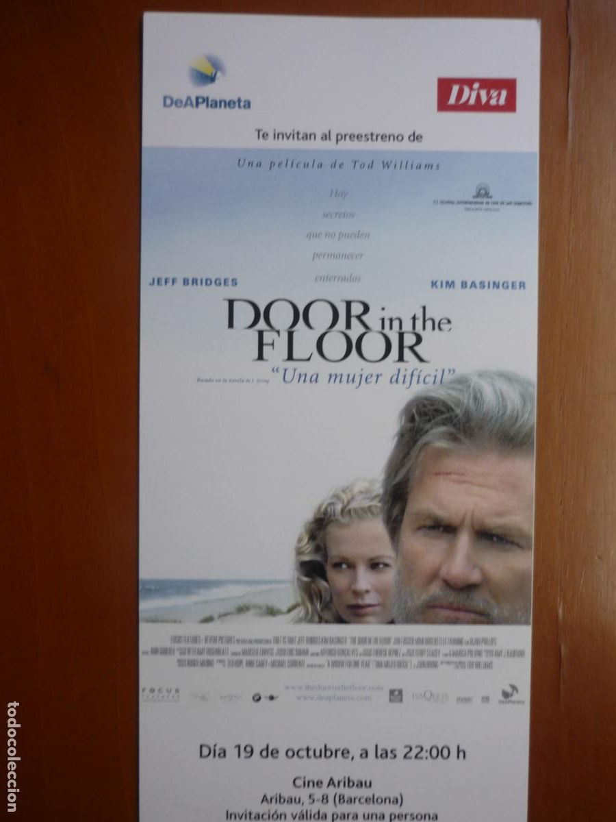 Cine: una mujer dificil - folleto mano invitacion preestreno - jeff bridges kim basinger Elle Fanning