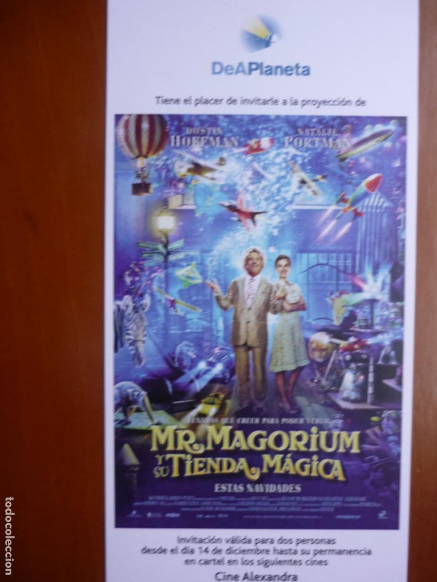 Cine: mr. magorium y su tienda magica - folleto mano invitacion preestreno dustin hoffman natalie portman