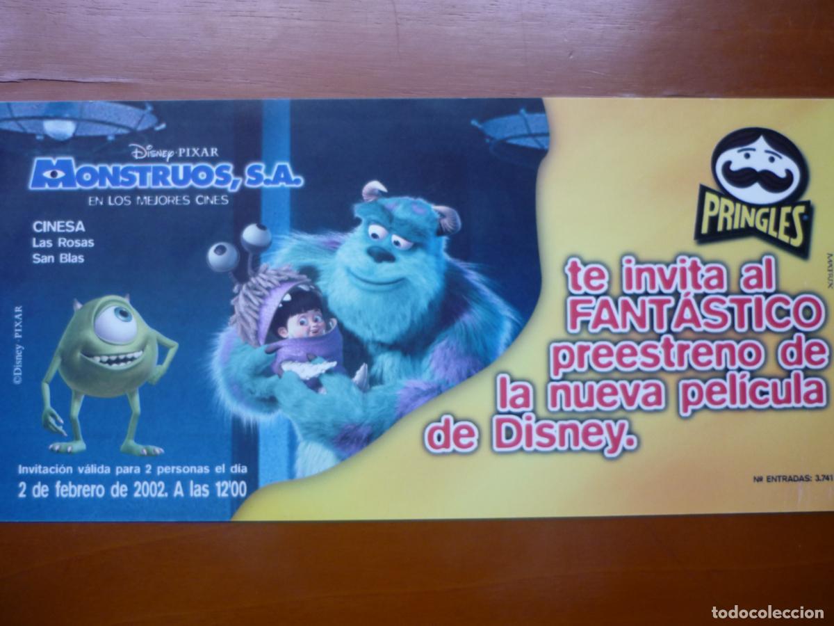 Cine: monstruos s.a. - folleto mano invitacion preestreno - animacion walt disney pixar