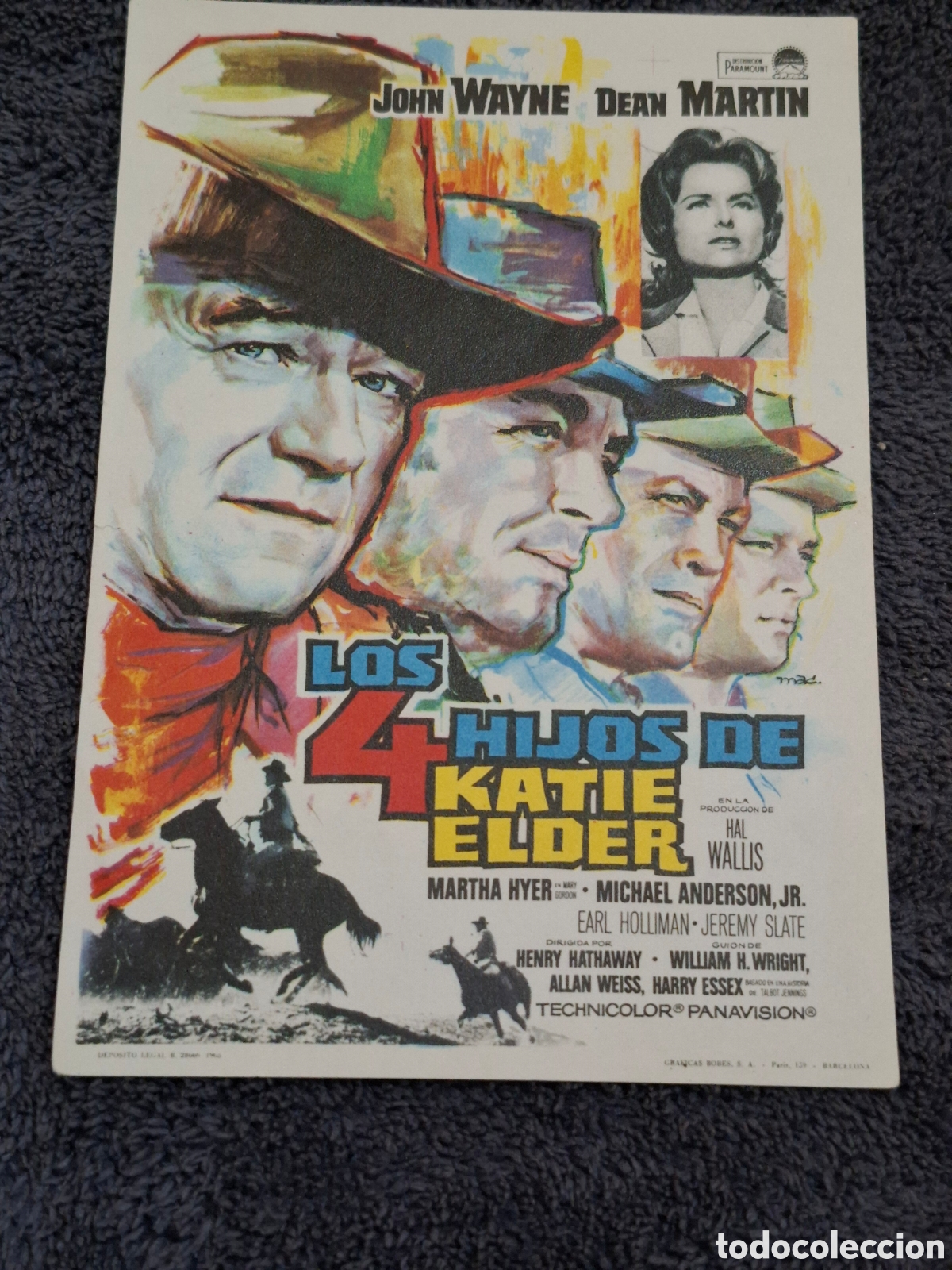 Cine: P4. Los 4 Hijos De Katie Elder - Trasera Sin Imprimir. - Foto 1