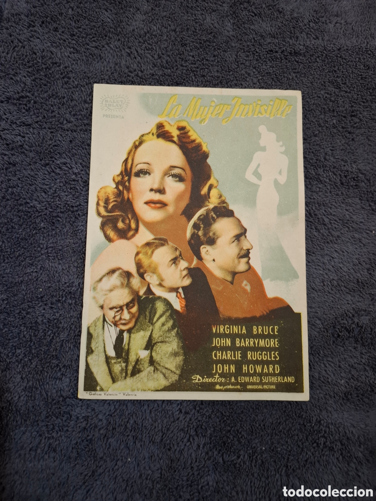 Cine: P4. La Mujer Invisible - Trasera Sin Imprimir. - Foto 1