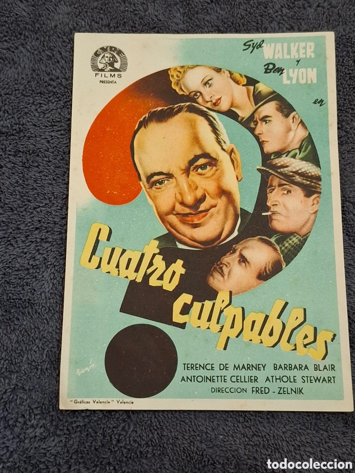 Cine: P4. Cuatro Culpables - Trasera Sin Imprimir. - Foto 1