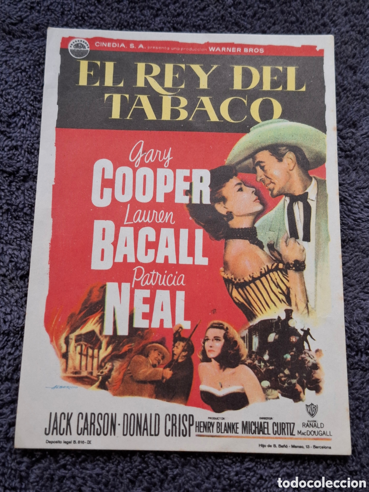 Cine: P4. El Rey Del Tabaco - Trasera Sin Imprimir. - Foto 1