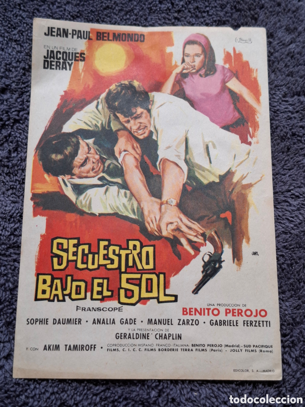 Cine: P4. Secuestro Bajo El Sol - Trasera Sin Imprimir. - Foto 1