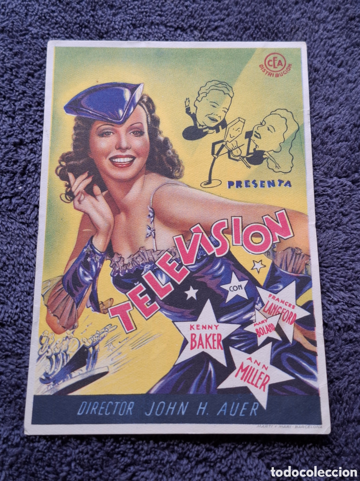 Cine: P4. Televisi&oacute;n - Trasera Sin Imprimir, Con Tamp&oacute;n. - Foto 1