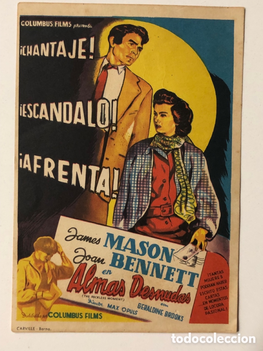 Cine: Programa almas desnudas James Mason Joan Bennett A22 - Foto 1
