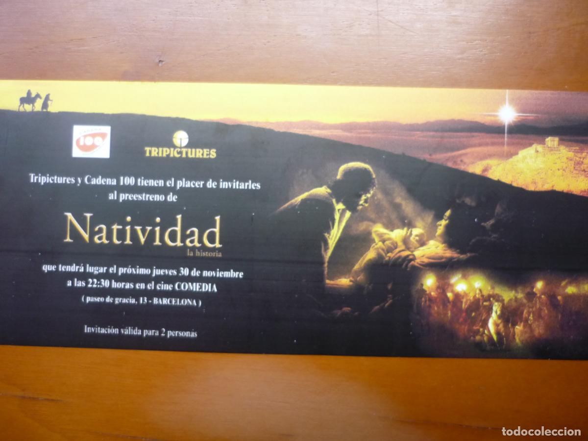 Cine: natividad la historia - folleto mano invitacion preestreno - Oscar Isaac Keisha Castle-Hughes