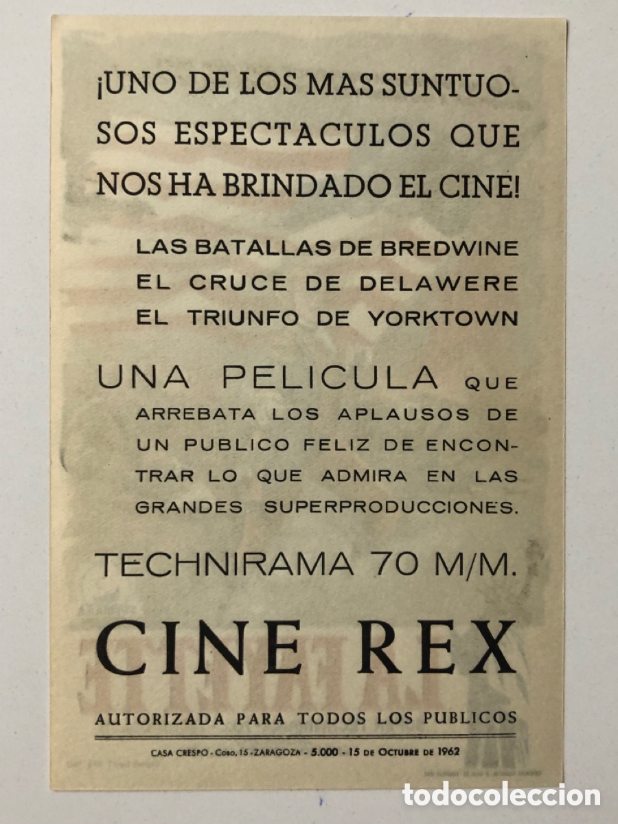 Cine: Programa La Fayette con publicidad cine Rex zaragoza A22 - Foto 2