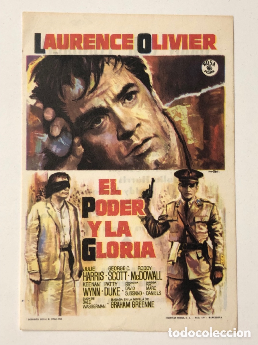 Cine: Programa el poder y la gloria Laurence Olivier con publicidad gran cine condado leon A22 - Foto 1