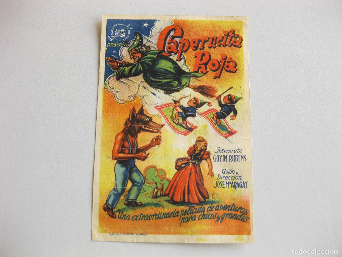 Cine: PROGRAMA O FOLLETO DE MANO DE LA PEL&Iacute;CULA CAPERUCITA ROJA - Foto 1