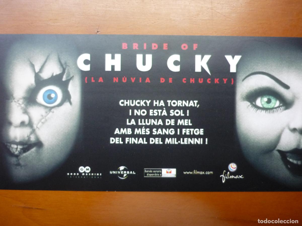Cine: la nuvia de chucky - folleto mano invitacion preestreno - bride of chucky