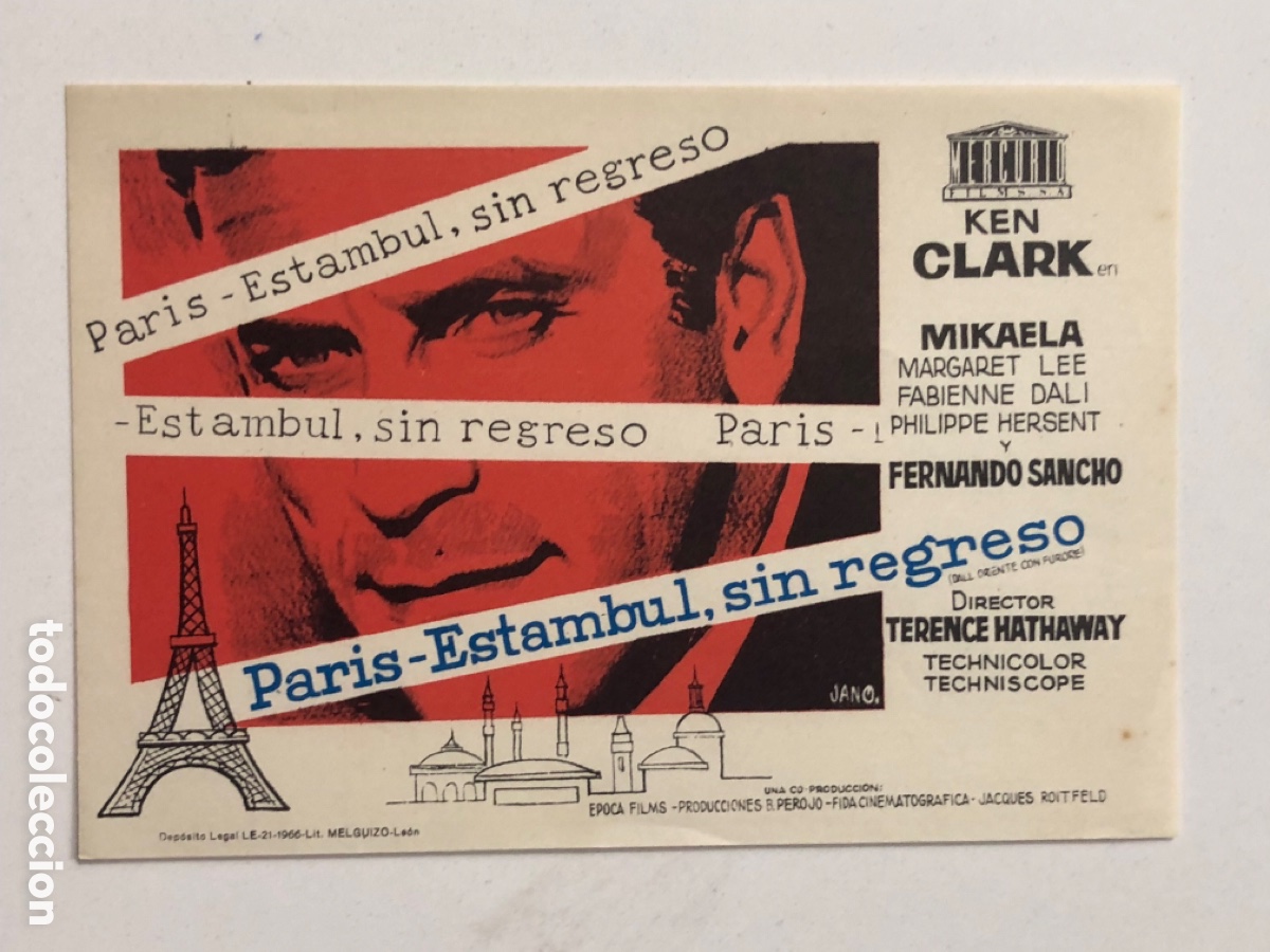 Cine: Programa Paris Estambul sin regreso Ken clark A22 - Foto 1