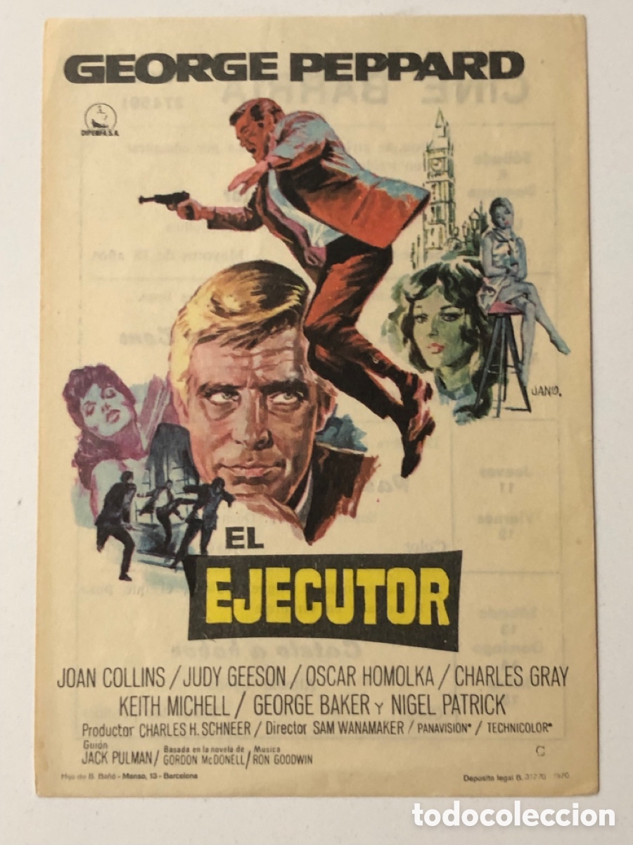 Cine: Programa el ejecutor George Peppard con publicidad cine Barr&iacute;a las arenas A22 - Foto 1