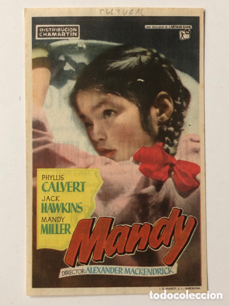 Cine: Programa Mandy Phyllis calvert con publicidad cine cultural mislata A22 - Foto 1