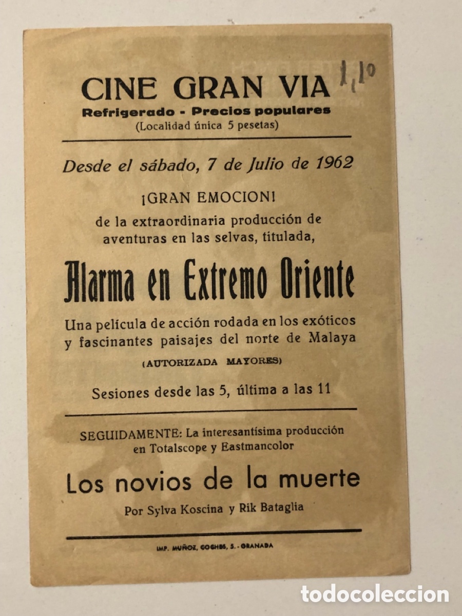 Cine: Programa alarma en Extremo Oriente con publicidad cine gran v&iacute;a granada A22 - Foto 2