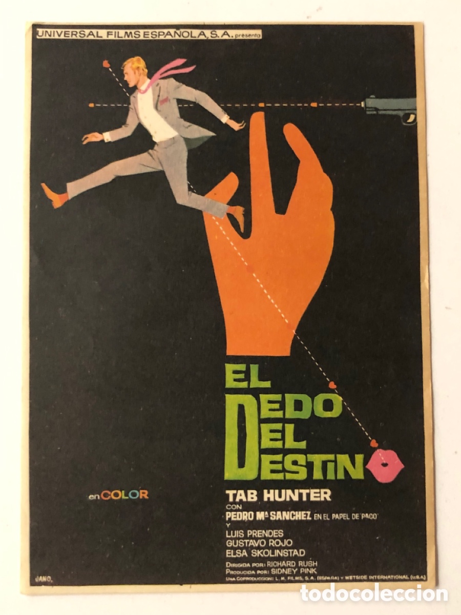 Cine: Programa el dedo del destino Tab Hunter A22G4 - Foto 1