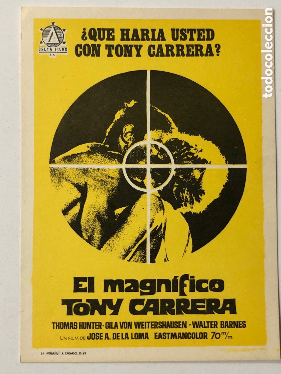 Cine: Programa el magn&iacute;fico Tony carrera thomas Hunter A22 - Foto 1