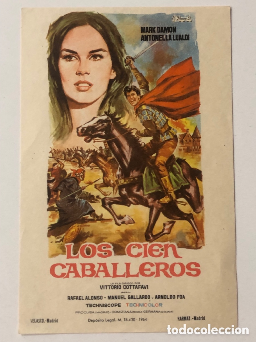 Cine: Programa los Cien caballeros Mark Damon A22 - Foto 1