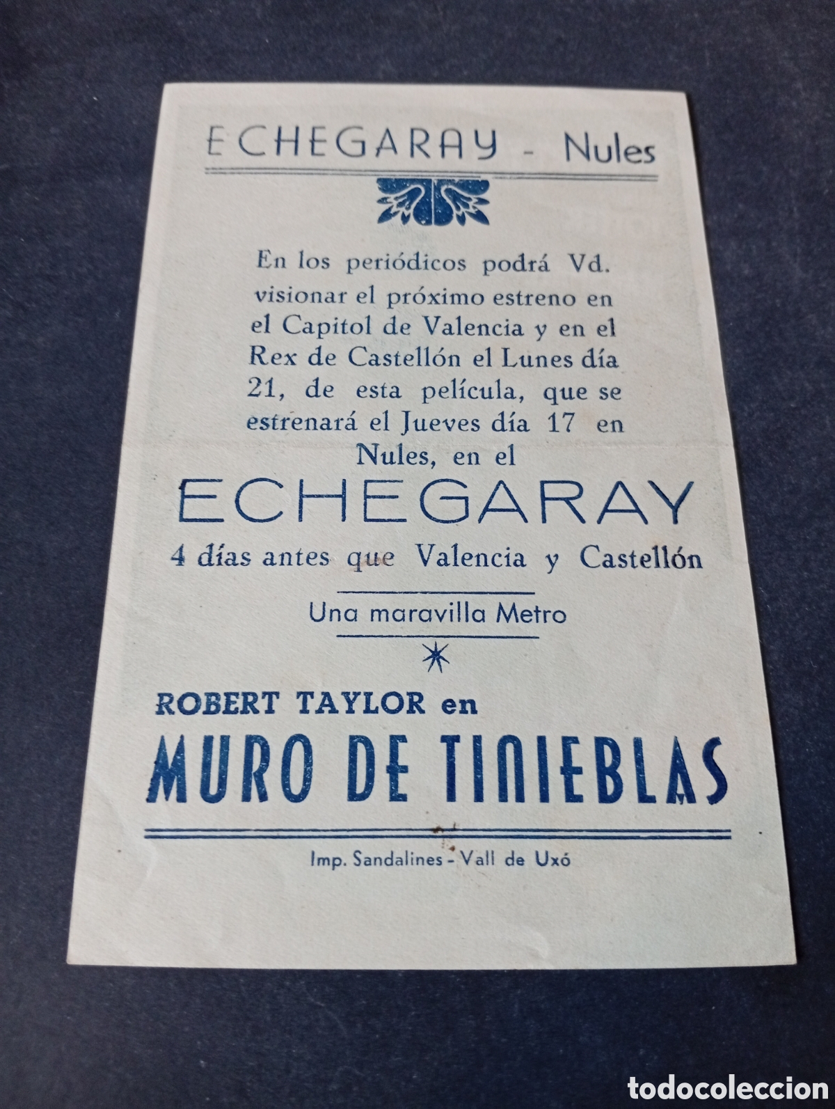Cine: Programa de cine muro de tinieblas,cine Echegaray, Nules - Foto 2