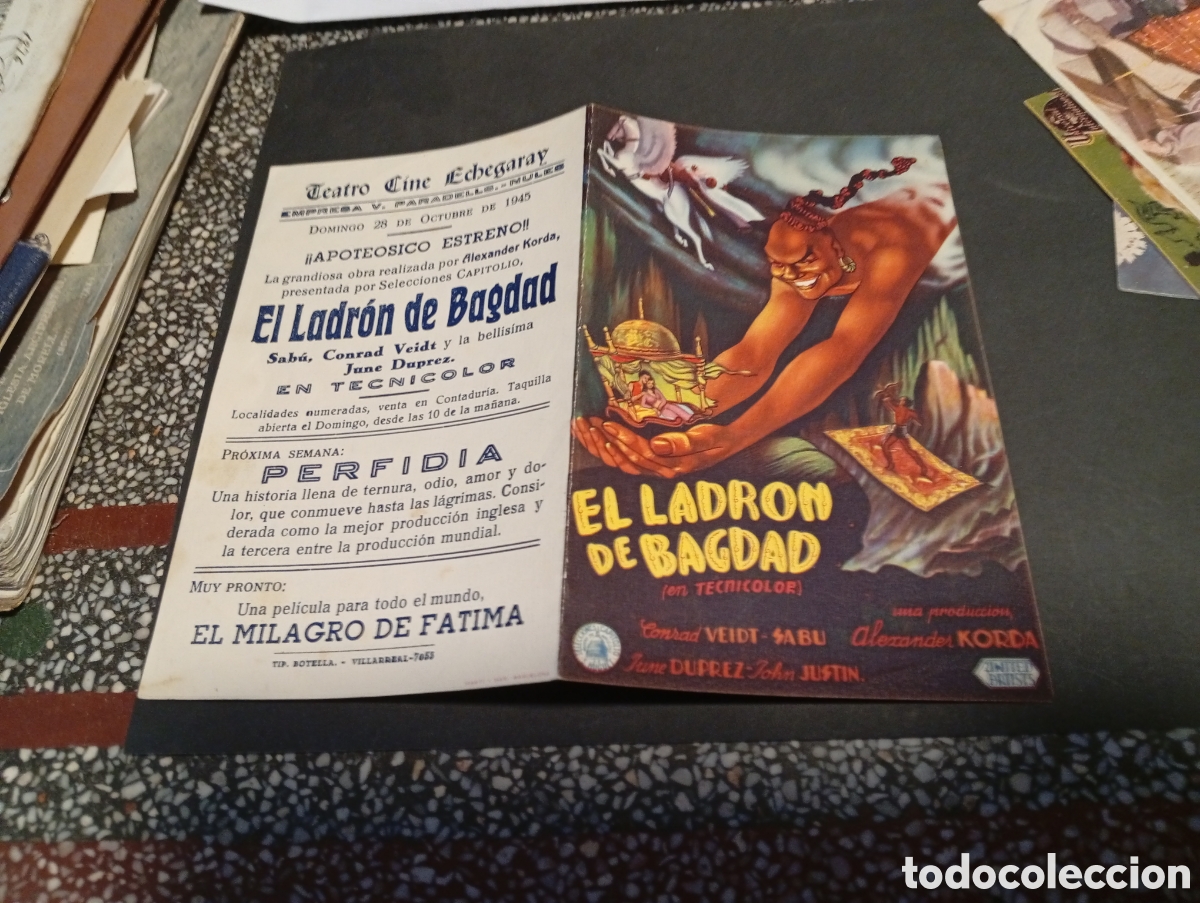 Cine: Programa de cine teatro cine Echegaray,Nules 1945 - Foto 3