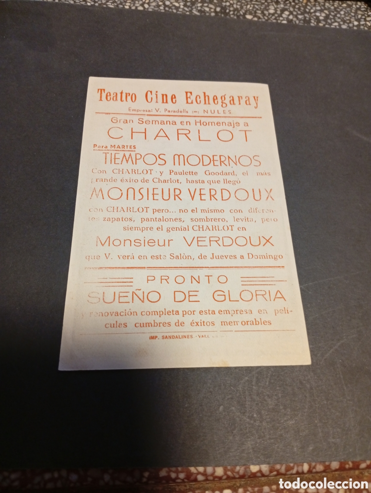 Cine: Programa de cine Charlie Chaplin,monsieur Verdoux - Foto 2