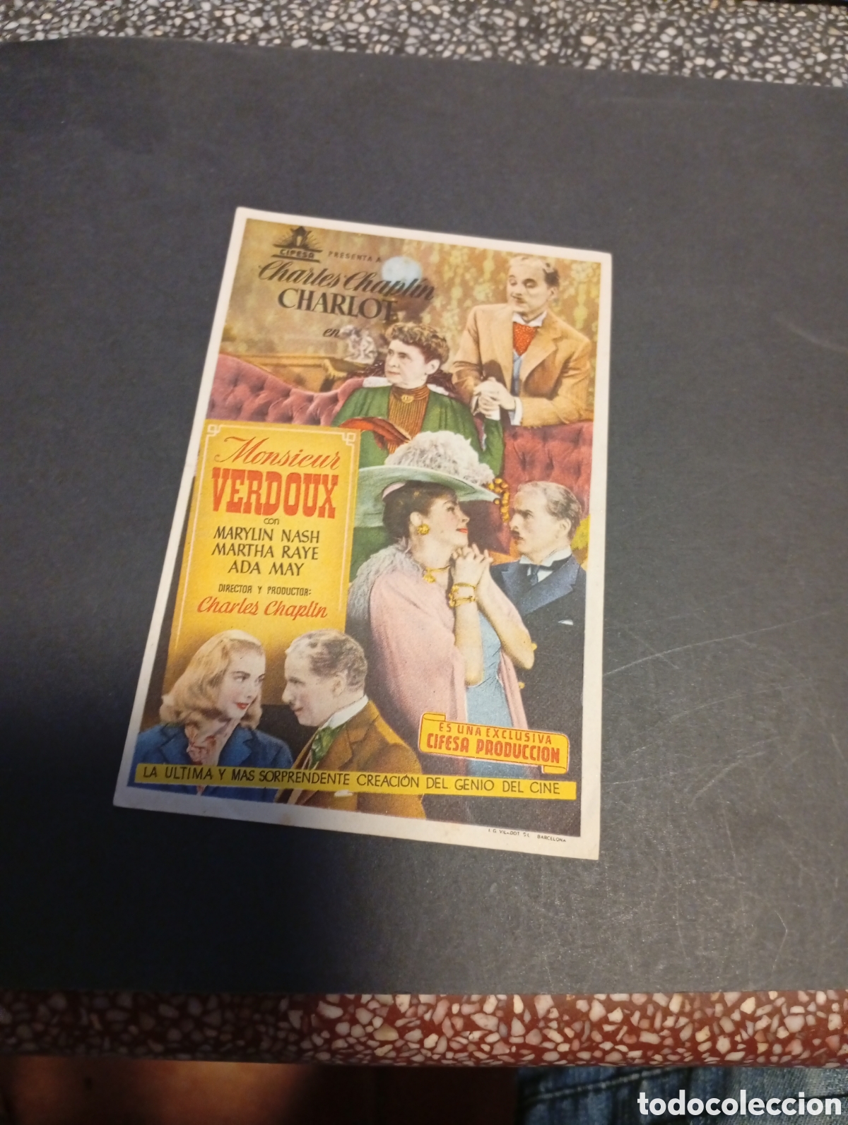 Cine: Programa de cine Charlie Chaplin,monsieur Verdoux - Foto 1