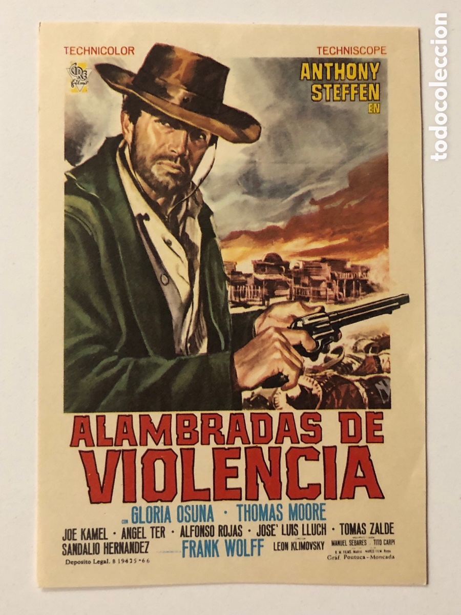 Cine: Programa alambradas de violencia Anthony Steffen A22 - Foto 1