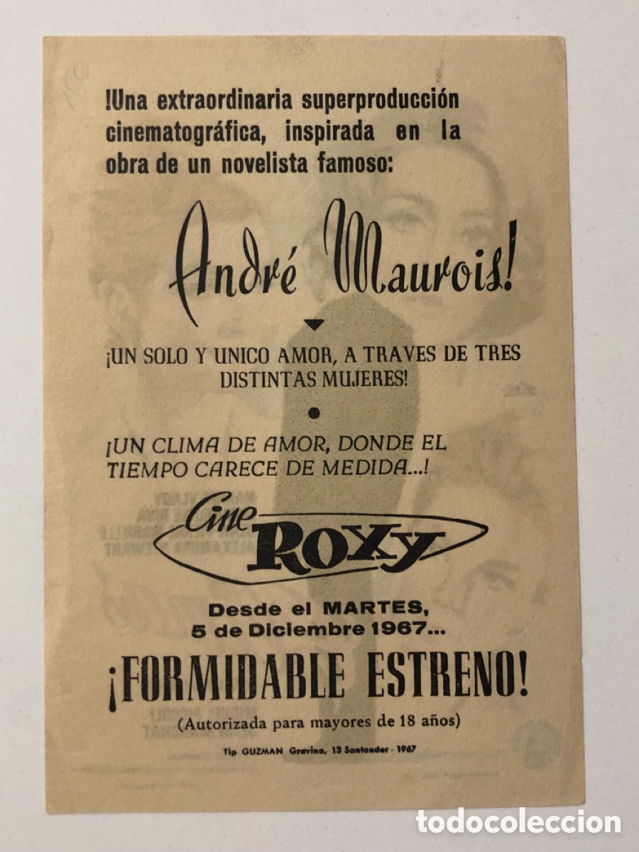 Cine: Programa Climas Marina Vlady con publicidad cine Roxy santander A23 - Foto 2