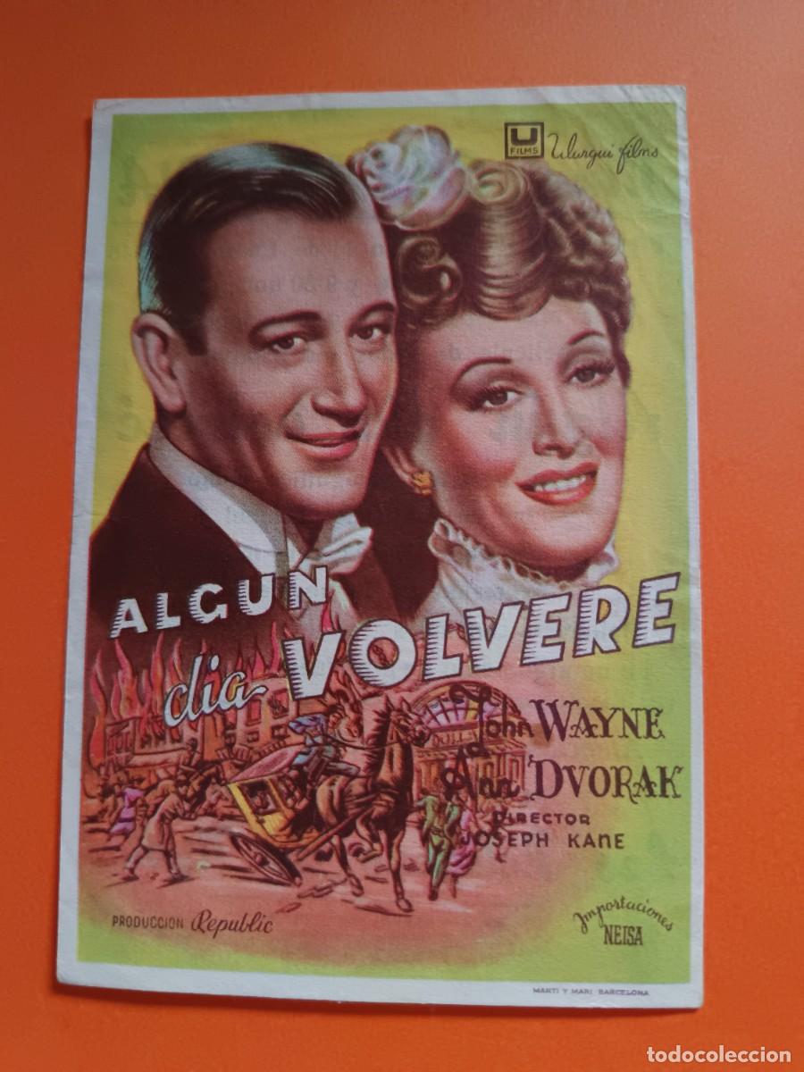 Cine: PROGRAMA DE CINE ALGUN DIA VOLVERE - Foto 1